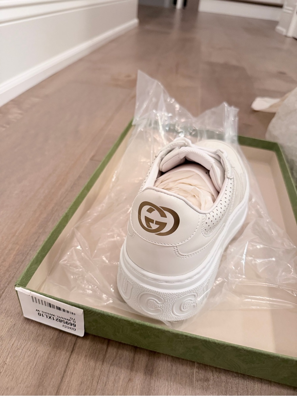 Gucci White Leather Low-Top Platform Sneaker men’s - Picture 3 of 8